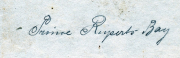Handschriftliche Notiz: Innere Rupert's Bay