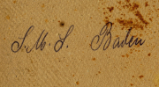 Handschriftlicher Vermerk S.M.S. Batten auf altem Papier