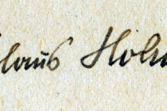 Handschriftliche Beschriftung auf Dokumentation