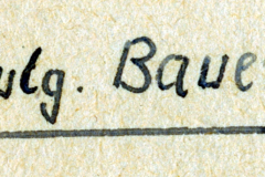 Beschriftung 'bulg. Bauer' auf Albumseite