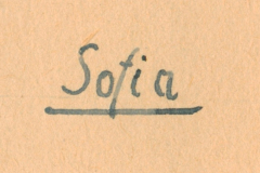 Beschriftung Sofia auf Albumseite