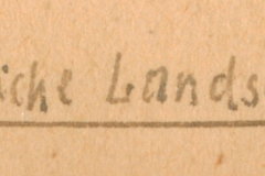 Handschriftliche Beschriftung 'Herrliche Landschaft'