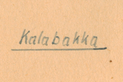 Beschriftung Kalabakka - Balkanfeldzug