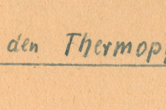 Beschriftung: Bei den Thermopylen