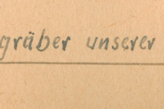 Beschriftung: Heldengräber unserer I. Abteilung