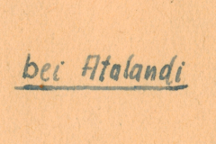 Handschriftliche Beschriftung 'bei Altaland'