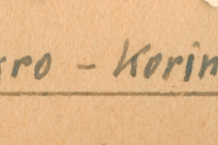 Handschriftliche Beschriftung Akro-Korinth