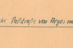 Phantastische Paßstraße von Argos nach Fripolis - Handschriftliche Beschriftung