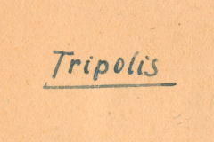 Albumseite mit Beschriftung Tripolis