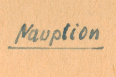 Albumseite mit Beschriftung 'Nauplion'