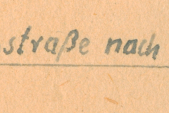 Küstenstraße nach Patras - Handschriftliche Beschriftung