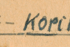 Beschriftung HH-Korinth auf Archivmaterial