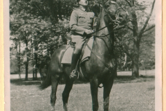 Offizier zu Pferd in Uniform, Porträt