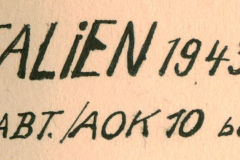Handschriftliche Beschriftung: Italien 1943/44, O.Qu.-ABT./AOK 10