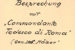 Besprechung mit Kommandante Tedesco di Roma und Generalleutnant Mälzer