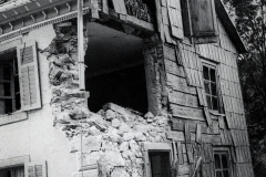 Zerstörtes Wohngebäude mit Bombenschaden, Malterdingen