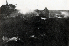 Zerstörte Kriegsschiffe nach Bombardement