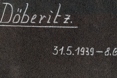 Albumseite mit handschriftlicher Beschriftung Döberitz Z., datiert 31.5.1939–8.6.39