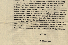Schreiben eines Wachtmeisters bezüglich Lieferung eines Ofens, 12. März 1945