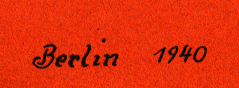 Beschriftung Berlin 1940