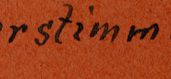 Handschriftliche Aufschrift 'Katerstimmung' auf orangefarbenem Untergrund