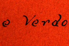 Beschriftung 'Le Verdon' auf rotem Untergrund