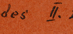 Beschriftung 'Stab des II. Zuges' auf rotem Untergrund