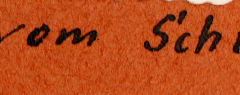 Handschriftliche Beschriftung "Heim vom Schießplatz"
