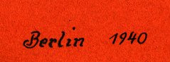 Beschriftung Berlin 1940