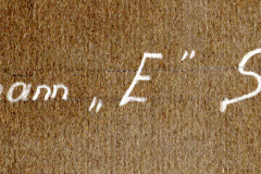 Beschriftung auf Textil: Hauptmann E. Siegfried