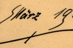 Handschriftliche Notiz mit Ortsangabe und Jahreszahl 1938
