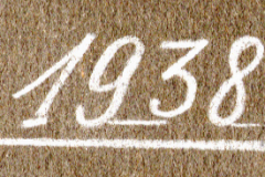 Jahreszahl 1938 auf Textiluntergrund