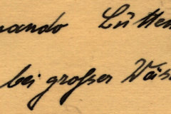 Handschriftliche Notiz Panzerkommandant La Hause 1938