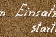 Handschriftliche Beschriftung: Zum Einsatz Stärberzeit