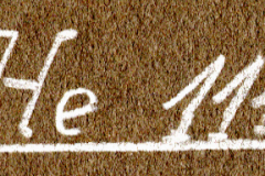 Textilabdruck mit Aufschrift 'He 111'