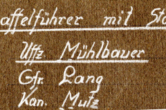 Stabsführer mit Stab, Ulze Mühlbauer, Gefreiter Lang, Kantonist Mutz