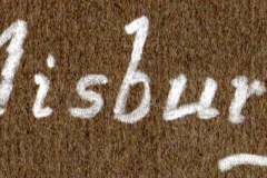 Beschriftung 'Misburg' auf Archivmaterial