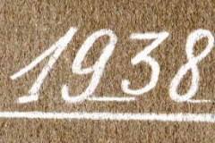 Jahreszahl 1938 auf Textiluntergrund