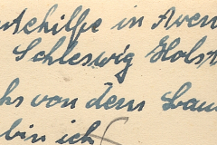 Handschriftliche Notiz zu Luftschutzhilfe in Auschwitz, Schleswig-Holstein