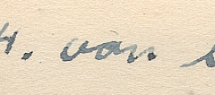 Handschriftliche Notiz 'Der 4. von links'