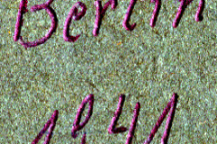 Beschriftung Berlin 1941 auf Textilgewebe