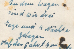 Handschriftliche Notiz auf Papier mit Tinte