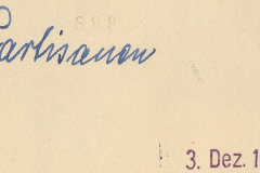Archiviertes Dokument mit Handschrift 'Barbarossa' und Datumsstempel 3. Dezember 1942