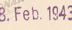 Datumsstempel 8. Februar 1943