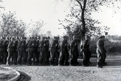 SS-Formationen bei Aufmarsch mit Fahnen